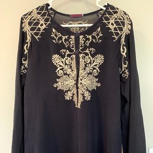 Johnny Wass long sleeve embroidered blouse